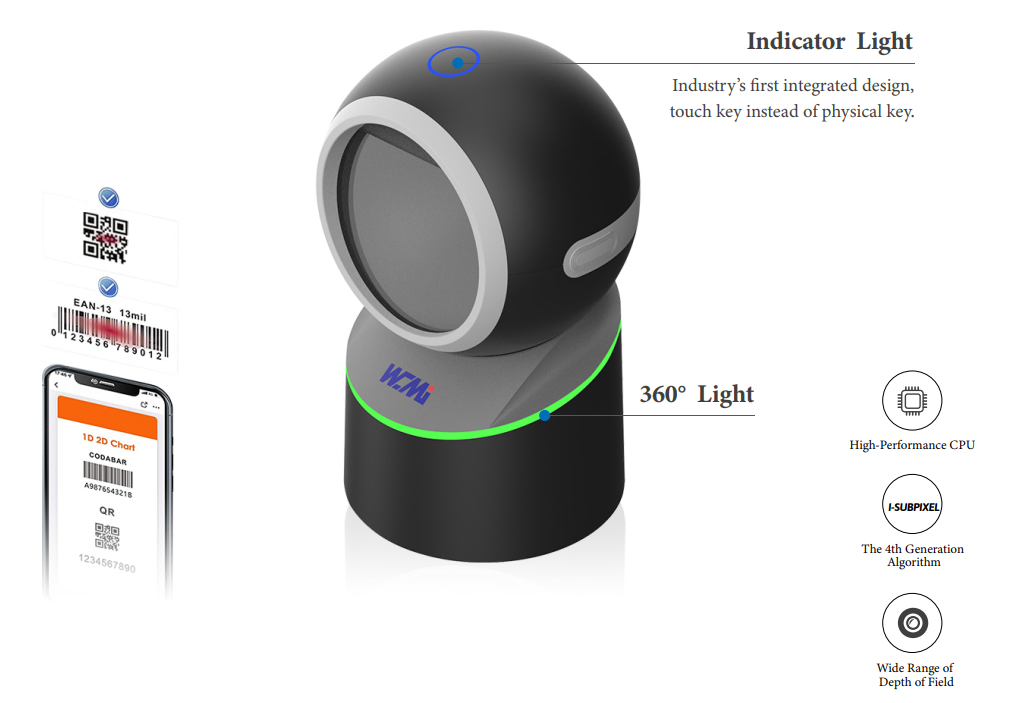 Desktop Omni-directional Barcode Scanner